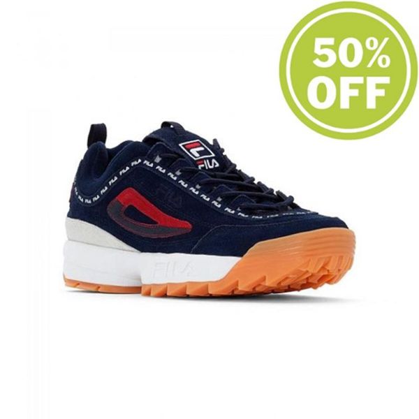 Fila Disruptor Repeat Men's Sneakers - Navy Blue,NZ 385-64127